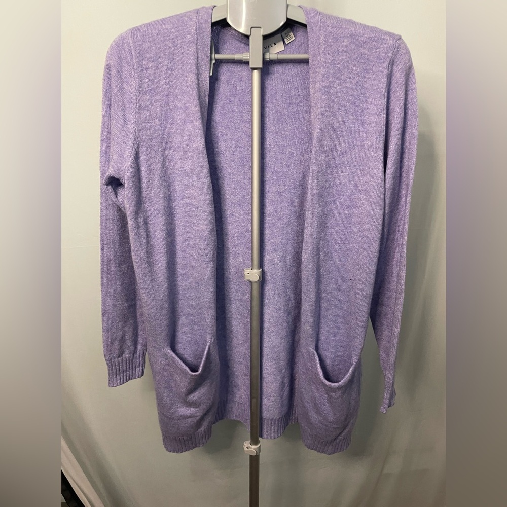 Vila Women's Purple Cardigan‎ Sweater - like new LARGE